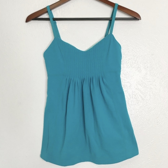 Lululemon Yoga Tank Top Oasis Smocked Aqua Teal XS - Picture 1 of 9